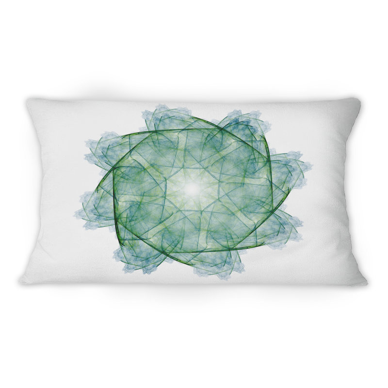 Coussin Fractal Flower Green - Bohemian