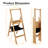 Summerlin WFX Utility™ 3 Step Ladder Foldable Bamboo Step Stool 330lbs Capacity With Tool Storage Bag