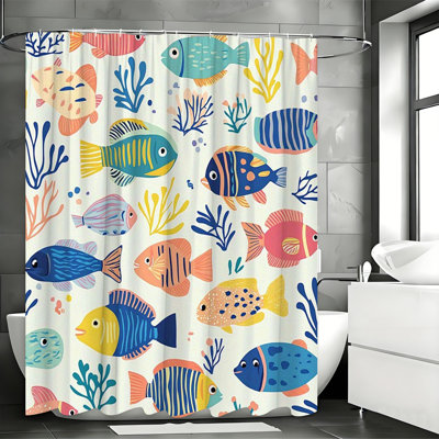 Shower Curtains with Hooks Included