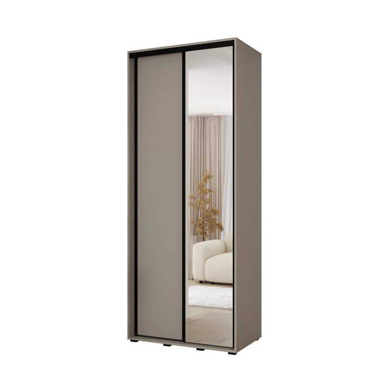 Laminate Wardrobe, White, 235.2cm H x 100cm W x 60cm D