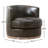 Arabella Genuine Leather Swivel Barrel Chair -111918343