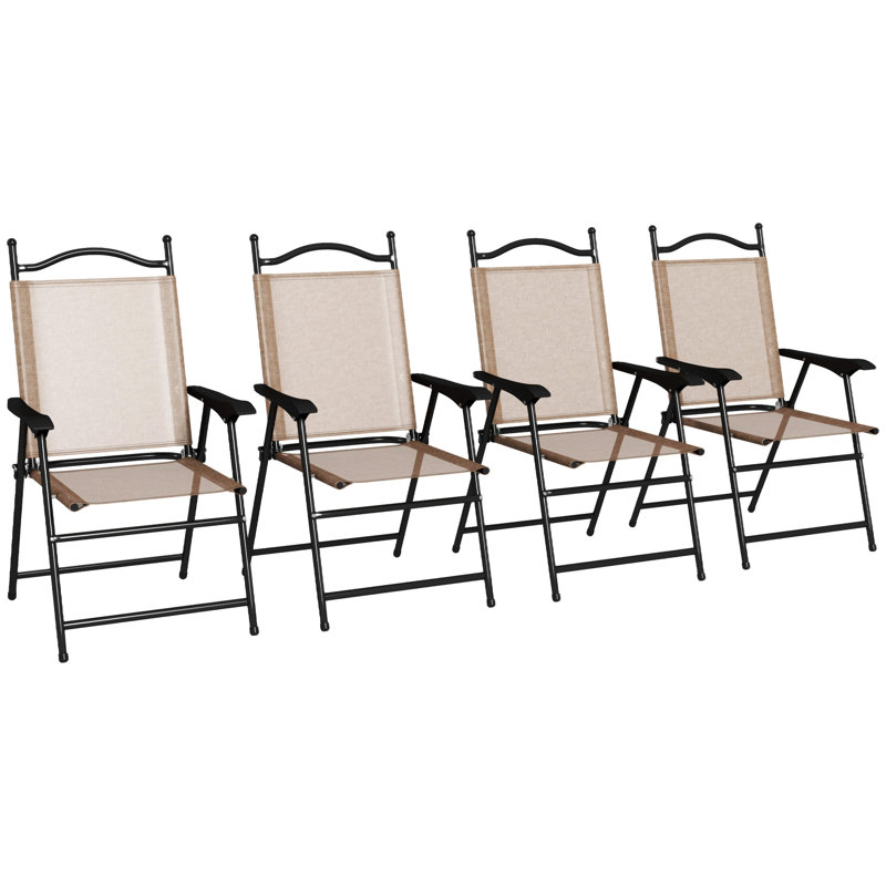 Chaises de patio pliantes Outsunny, Brun