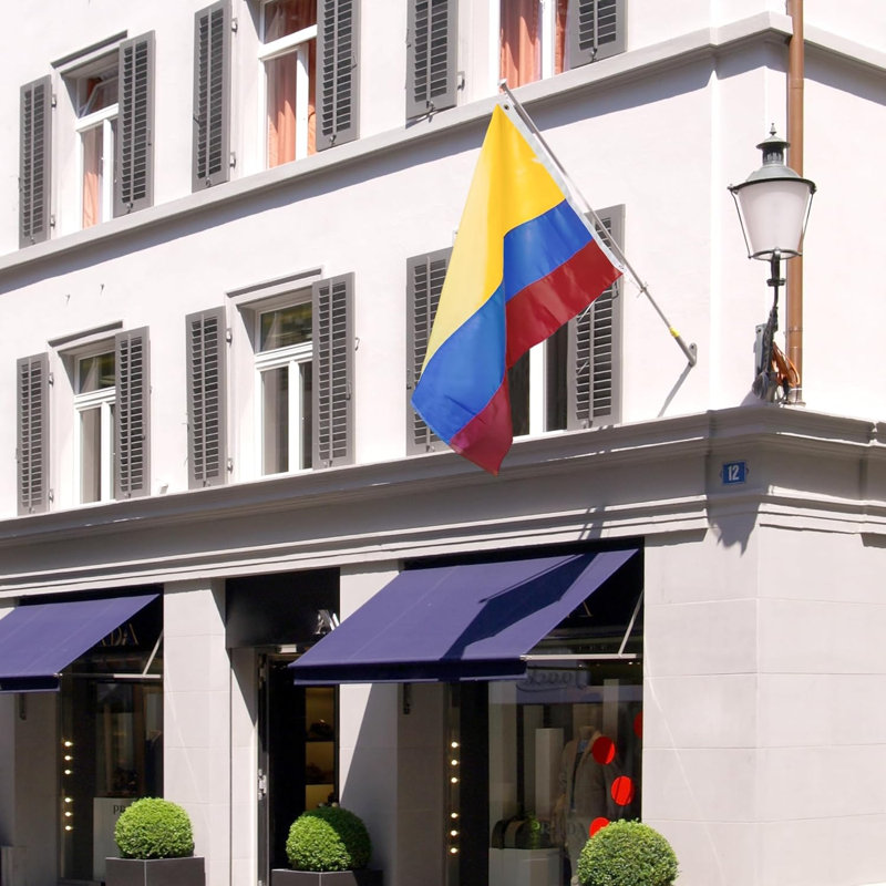 36"H X 60"W EverStrong Series Colombia Flag Embroidered Polyester House Flag