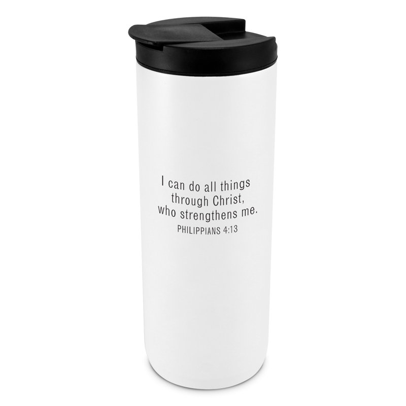 Tumbler White Serenity Prayer 20Oz