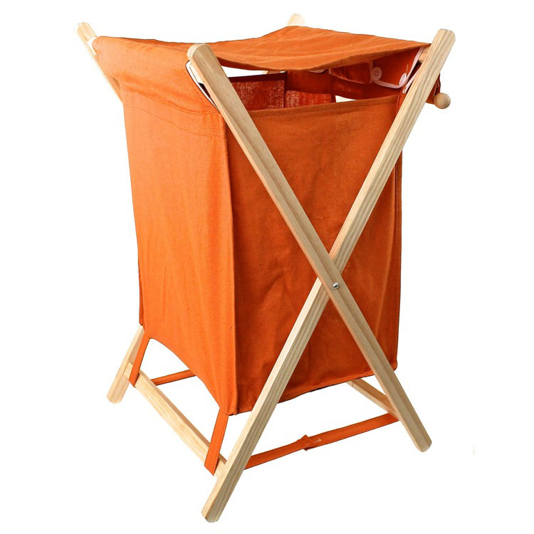 Bubo Fabric Laundry Hamper, Orange