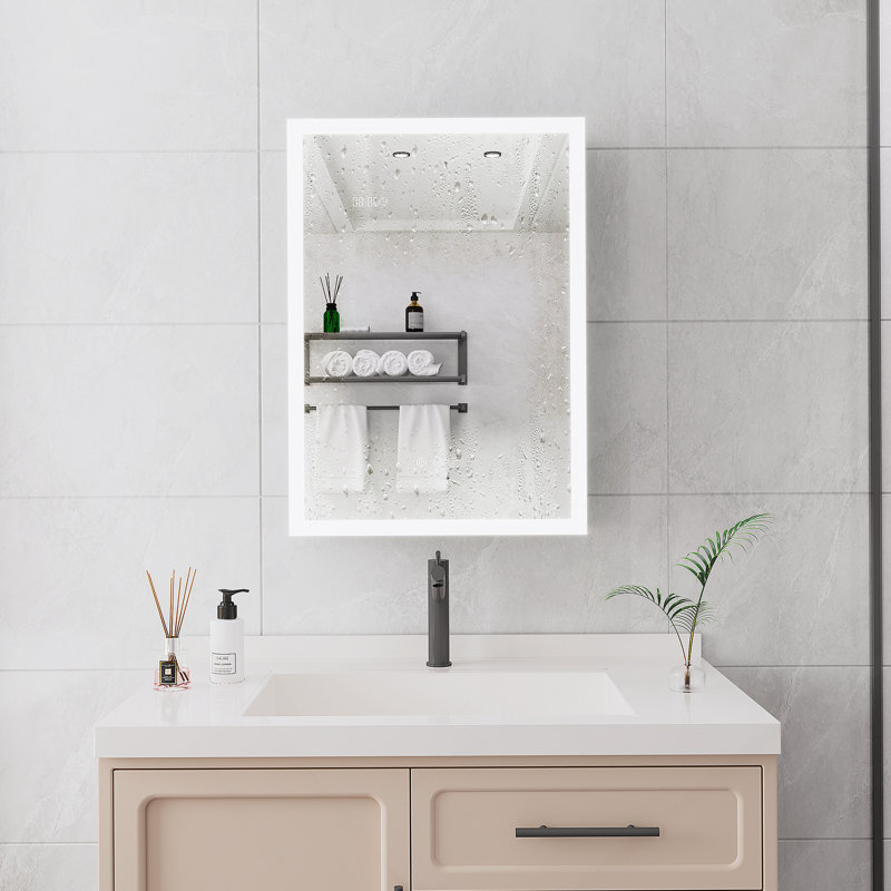 Pharmacie pour salle de bain avec lumières, Pharmacie à DEL avec miroir