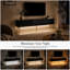 140cm Black High Gloss Floating TV Unit, Gold Legs, 3-Colour LED, Wall or Floor, Fits 50"