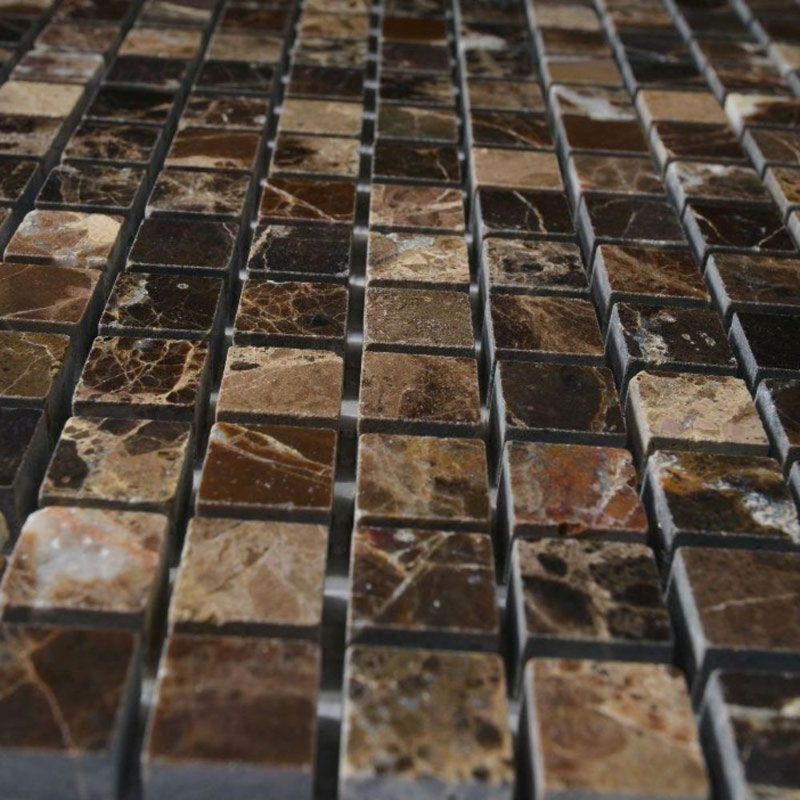 1 in. x 1 in. Grid Polished Stone Tile