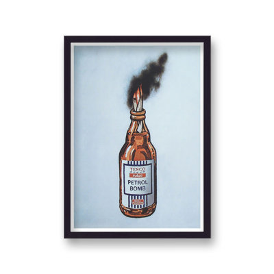 Editions Tesco Value Petrol Bomb by Banksy - Single Picture Frame Print