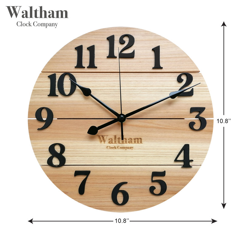 Waltham Wood Wall Clock, Natural