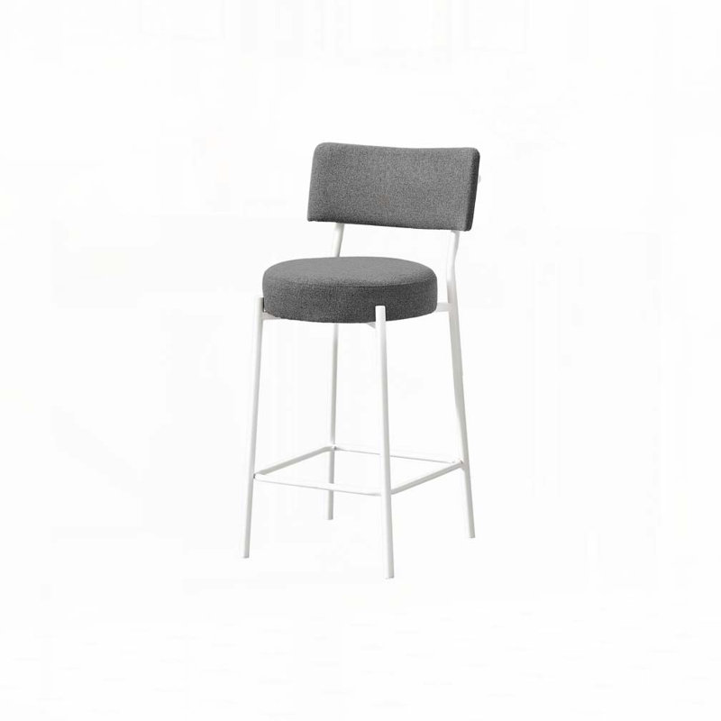 Barstool, Counter Height, Set Of 2,, White