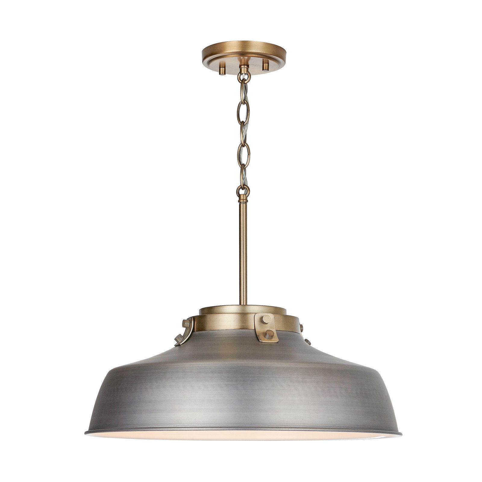 Luzon Single Light Metal Dimmable Pendant, Antique Nickel