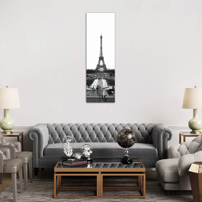 Jardins du Trocadero, Pont d'Iena & Eiffel Tower, Paris, Ile-De-France, France 1 Piece Wall Art on Canvas