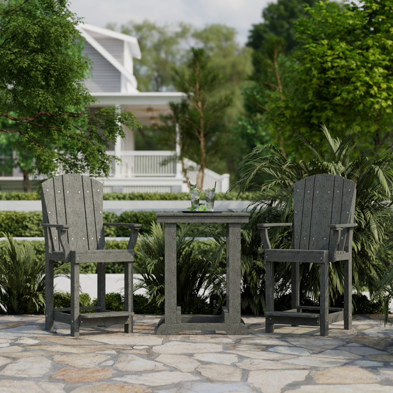 Heritage 3-Piece Patio Set, Dark Gray