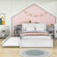Lit plateforme en bois Blome avec tablettes coulissantes et lit gigogne-787820585