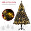 Arbre de Noël de 6 pi de hauteur avec branches, 250 lumières DEL et 1000 pointes, pour un décor festif, arbre de Noël-422048232