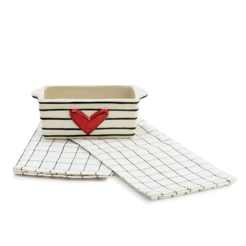 DEMDACO 7'' x 2.5'' Stoneware Mini Loaf Pan