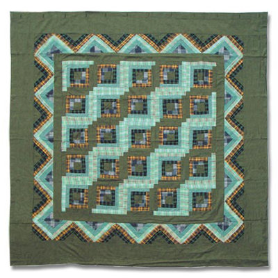 Cotton Patchwork Shower Curtain