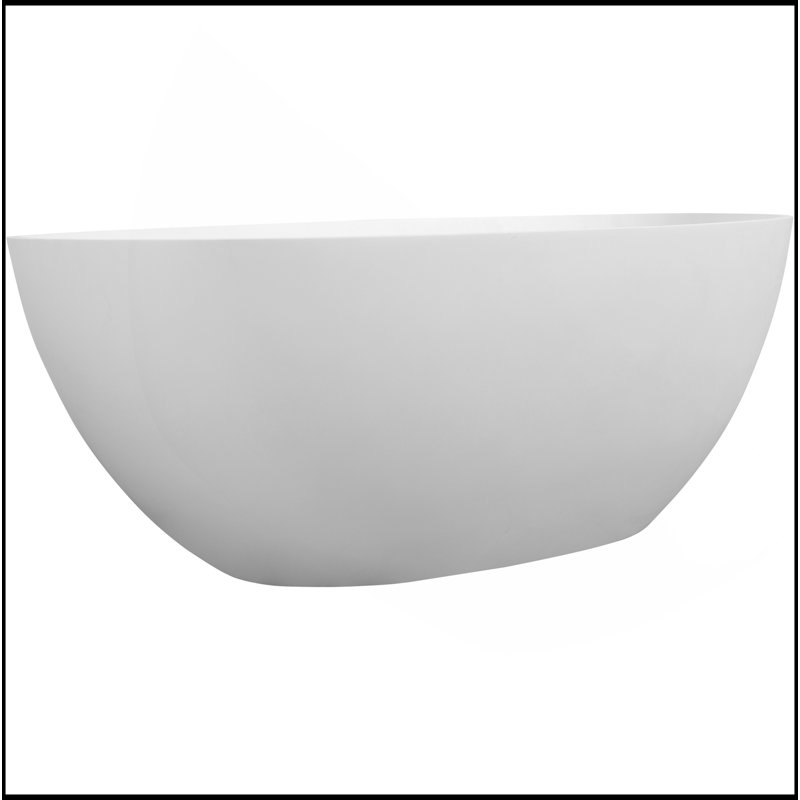 Baignoire autoportante blanc mat avec design ergonomique pour un confort ultime et une esthétique moderne