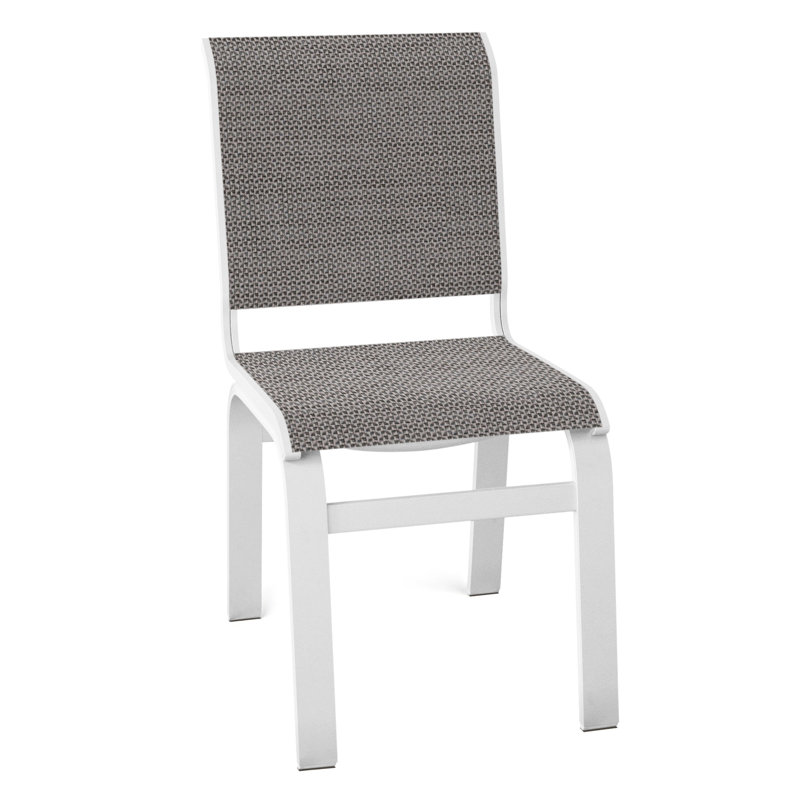 Chaise d'appoint de salle à manger Hiraku, Blanc texturé, Sicile