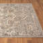 Tapis rectangulaire beige / gris en polypropylène tissé à la machine-87636238