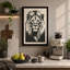 Lion's Gaze Japandi - Wrapped Canvas-1648946977-1648946982