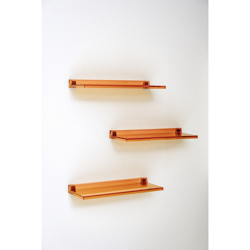 Kartell Floating Shelf, Tangerine Orange