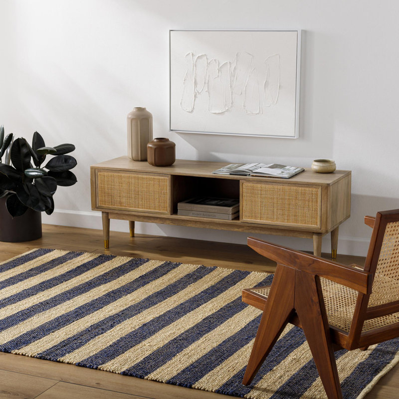Bailidh Natural Fibers Striped Indoor Rug, Rectangle 2'3" x 3'9"