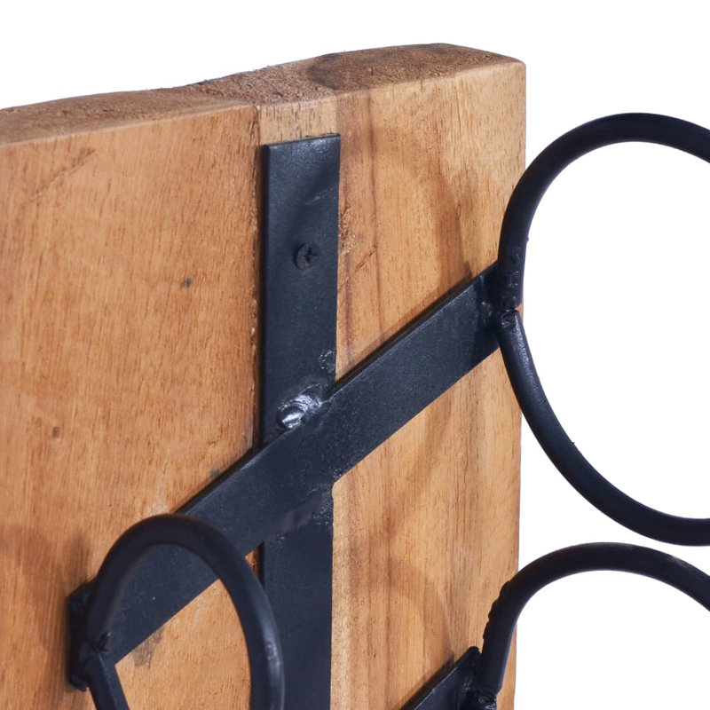 Wine Rack for 6 Bottles 13.8" x 13.8" x 39.4" Solid Teak Wood