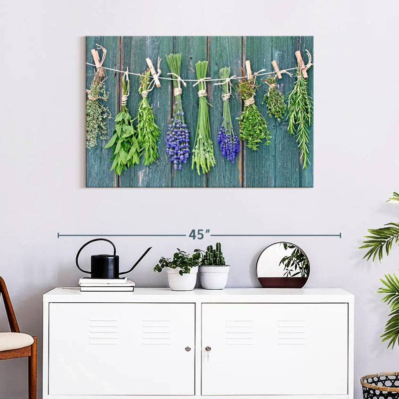 Yarlin Drying Herbs, 24" H x 36" W