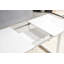 Table de salle à manger extensible de couleur blanche avec pieds en métal et table de cuisine moderne
