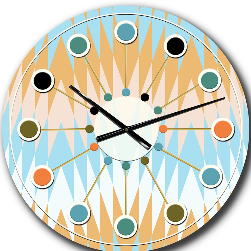 Horloge murale rétro Mid-Century, Grand