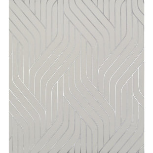 Rouleau de papier peint métallique double métaux modernes Ebb and Flow L 32,8 pi x l 20,8 po Antonina Vella