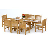 Devon Outdoor 9 - Piece Teak Dining Set
