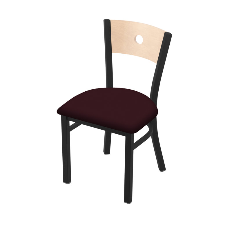 Chaise 630 Voltaire, Chêne Naturel, Noir froissé, Vinyle - Canter Bordeaux