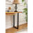  Console Table with U Shaped Legs and South American Walnut, Live Edge Desk with Drawer Storage-1210101883