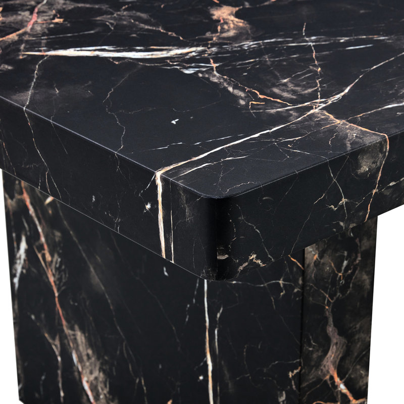 Table multifonctionnelle à 8 places: table de 78,7 po x 39,4 po avec plateau de 3,5 po d'épaisseur et chaises en coton respirant gris foncé en lin doux