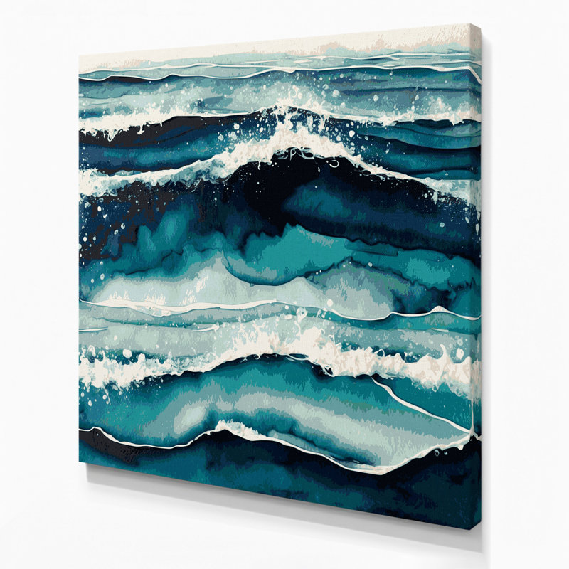 Art mural sur toile Coastal Ocean, H 12 po x l 12 po