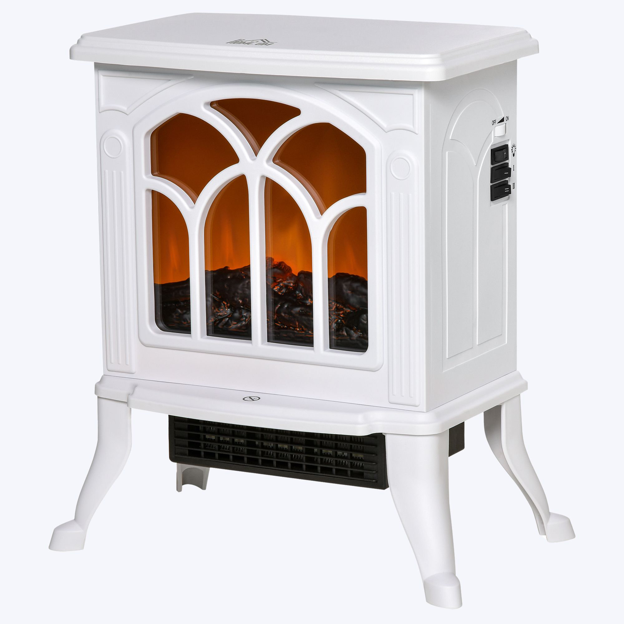 Winston Porter Electric Fireplace Stove With Artificial Logs And Flame