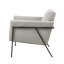 Chaise d'appoint en gris, base en bois massif avec structure en métal, coussin amovible en mousse haute, siège carré, assemblage simple requis - et siège détachable mixte pour un soutien sans effort