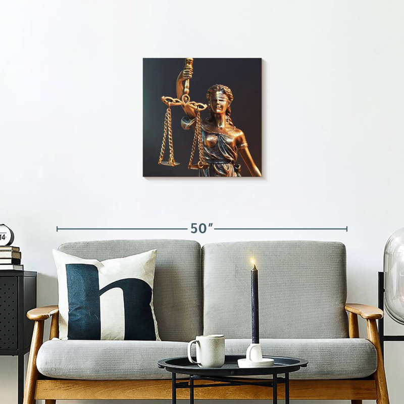 Statue Alcaraz Lady Justice, H 20 po x l 20 po