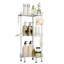Étagère de douche de coin debout, organisateur de douche avec porte-savon et 4 crochets, tablette d'angle de grande capacité pour salle de bain, 3 niveaux (blanc)-1080478807