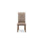 Ensemble de table de salle à manger 5 pièces moderne comprenant une table rectangulaire en bois avec une feuille de papillon et 4 chaises parsons en tissu kaki foncé en acajou-109973226