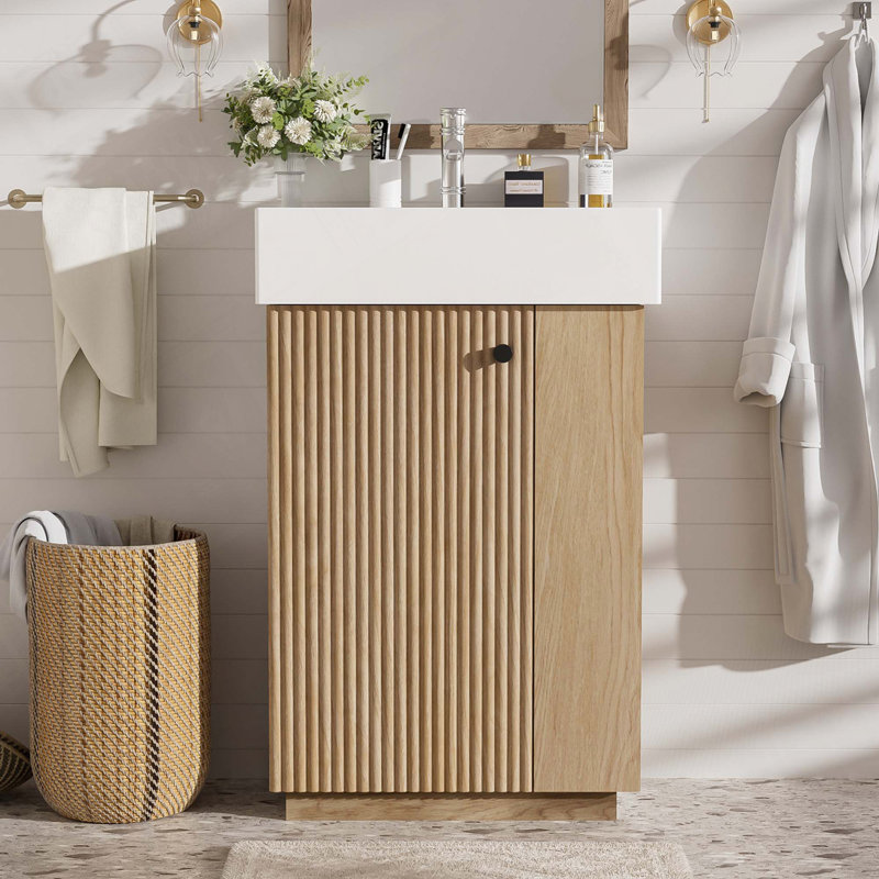 Meuble-lavabo 21,6 po avec lavabo en céramique