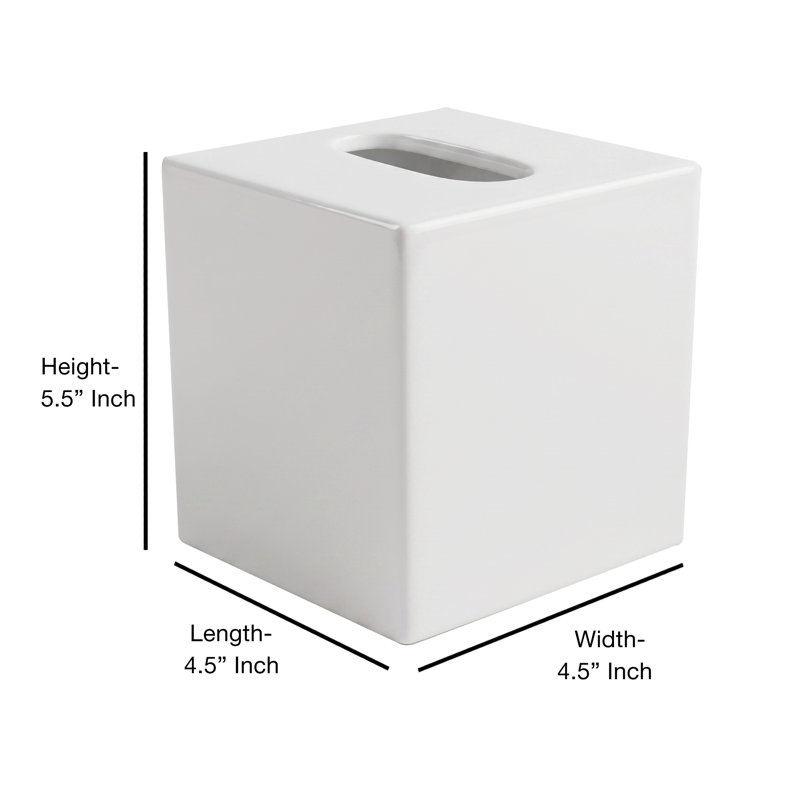 Tissue Box Cover, White