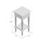 Table de bout avec tiroir et pieds en bois massif Mayall-627861631