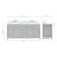 Meuble-lavabo double 72 po avec plateau en quartz blanc Abbate-85364108-138333127-138333128