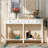 Rustic Console Table – 2 Drawers & Bottom Shelf – Solid Wood, Easy Assembly