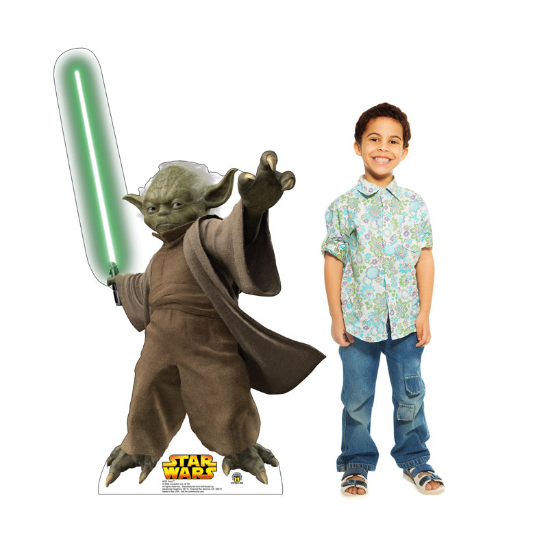 Star Wars Yoda avec sabre laser en carton
