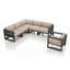 Avion 6 Piece Sectional Set - Black-387827691-376409135